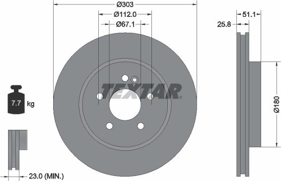 Textar 92089905 - Jarrulevy inparts.fi