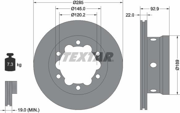 Textar 92089805 - Jarrulevy inparts.fi