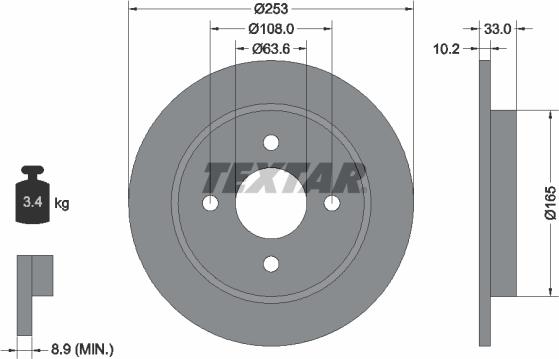 Textar 92088400 - Jarrulevy inparts.fi