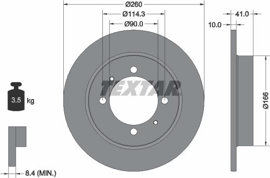 Textar 92083005 - Jarrulevy inparts.fi