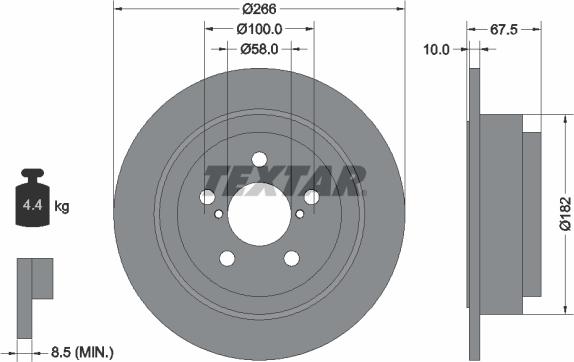 Textar 92082000 - Jarrulevy inparts.fi