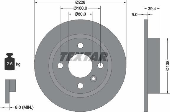 Textar 92082800 - Jarrulevy inparts.fi