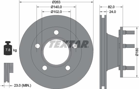 Textar 92087300 - Jarrulevy inparts.fi