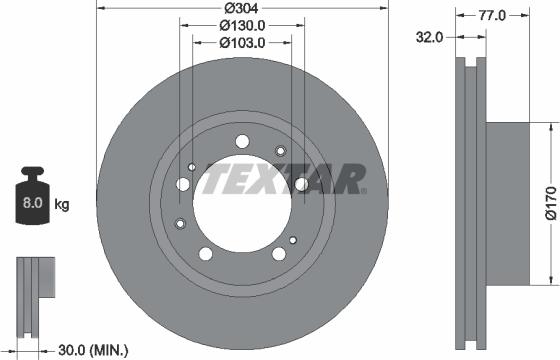 Textar 92039800 - Jarrulevy inparts.fi