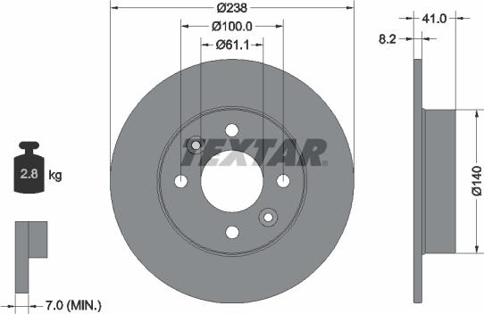 Textar 92036000 - Jarrulevy inparts.fi