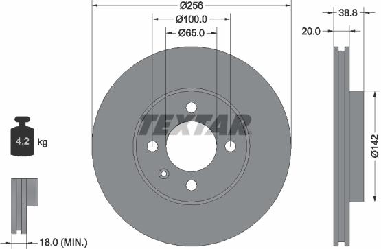 Textar 92036800 - Jarrulevy inparts.fi