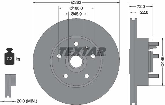 Textar 92031300 - Jarrulevy inparts.fi