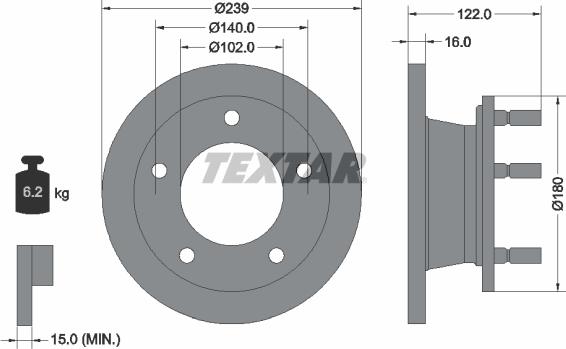 Textar 92038900 - Jarrulevy inparts.fi