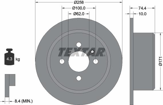 Textar 92038400 - Jarrulevy inparts.fi