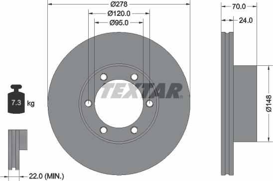 Textar 92033100 - Jarrulevy inparts.fi