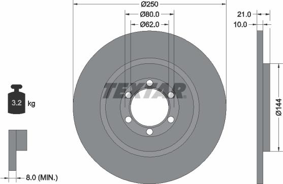 Textar 92033700 - Jarrulevy inparts.fi