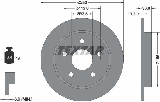 Textar 92032400 - Jarrulevy inparts.fi