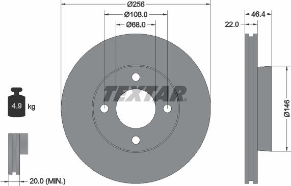 Textar 92026000 - Jarrulevy inparts.fi