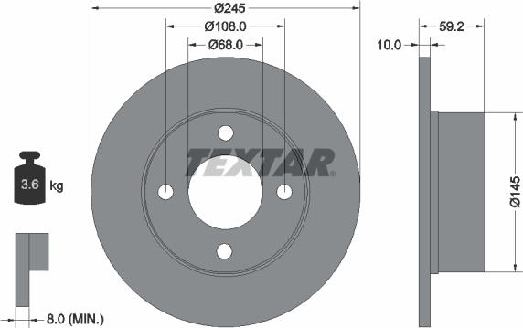 Textar 92026100 - Jarrulevy inparts.fi