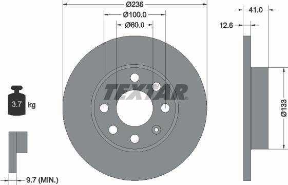 Textar 92020900 - Jarrulevy inparts.fi