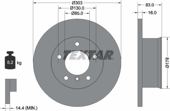 Textar 92020300 - Jarrulevy inparts.fi