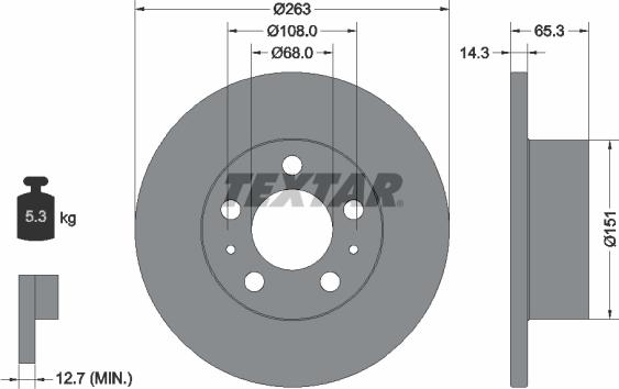 Textar 92021600 - Jarrulevy inparts.fi