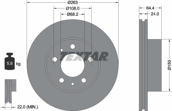 Textar 92021800 - Jarrulevy inparts.fi