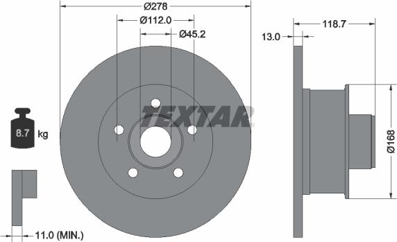 Textar 92022000 - Jarrulevy inparts.fi