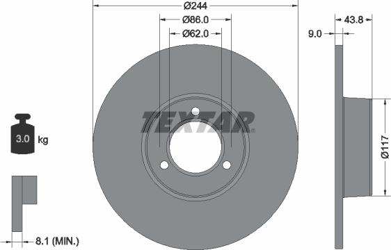 Textar 92022100 - Jarrulevy inparts.fi