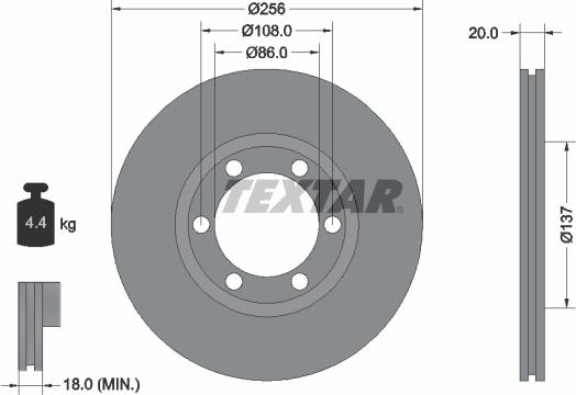 Textar 92079600 - Jarrulevy inparts.fi