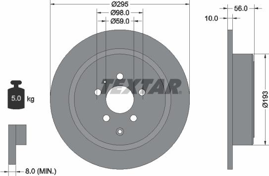 Textar 92074100 - Jarrulevy inparts.fi