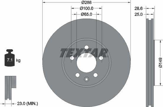 Textar 92072805 - Jarrulevy inparts.fi