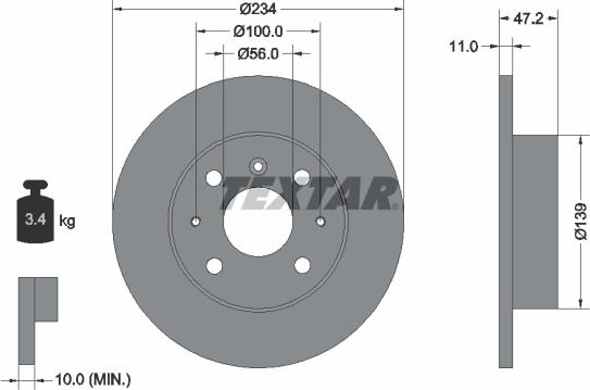 Textar 92077000 - Jarrulevy inparts.fi