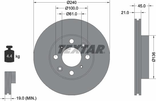 Textar 92077800 - Jarrulevy inparts.fi