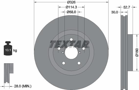 Textar 92194303 - Jarrulevy inparts.fi