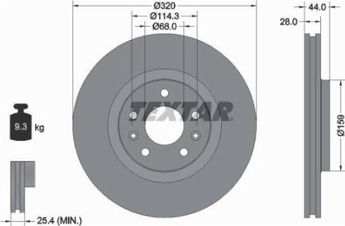 Textar 92195400 - Jarrulevy inparts.fi