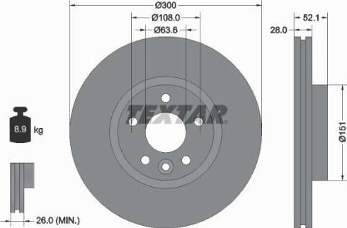 Textar 92196900 - Jarrulevy inparts.fi