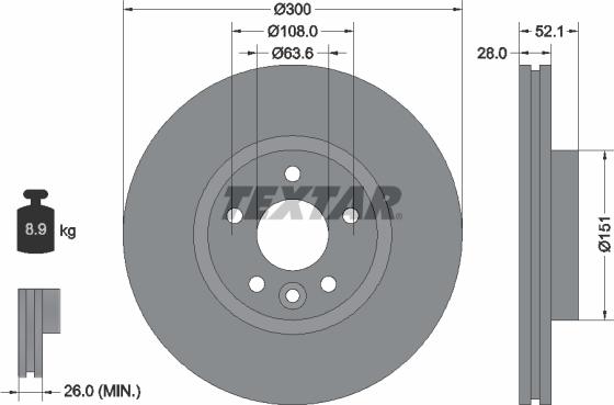 Textar 92196903 - Jarrulevy inparts.fi