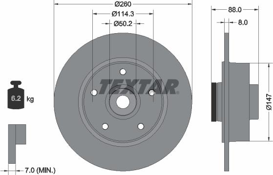 Textar 92196000 - Jarrulevy inparts.fi