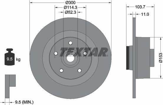 Textar 92196103 - Jarrulevy inparts.fi