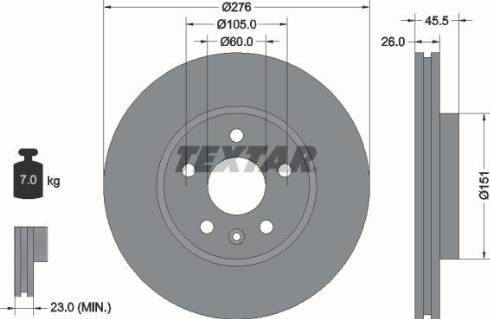 Textar 92198900 - Jarrulevy inparts.fi