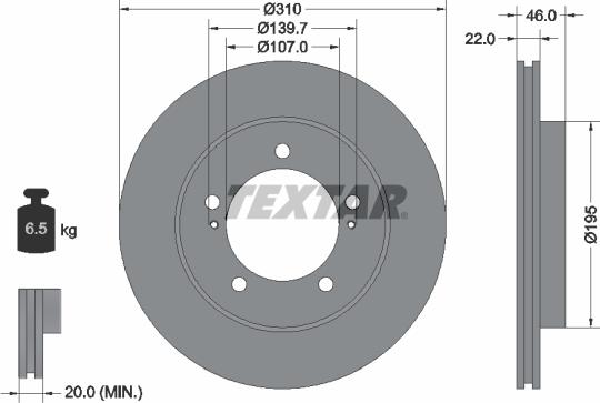 Textar 92149000 - Jarrulevy inparts.fi