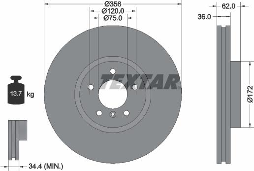 Textar 92146203 - Jarrulevy inparts.fi