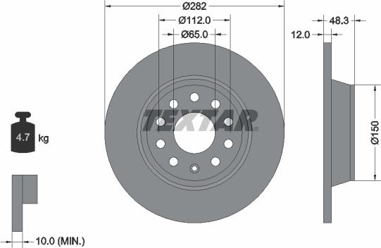 Textar 92140805 - Jarrulevy inparts.fi