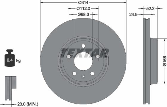 Textar 92159905 - Jarrulevy inparts.fi