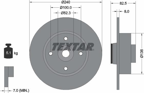 Textar 92154400 - Jarrulevy inparts.fi