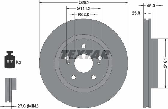 Textar 92156503 - Jarrulevy inparts.fi