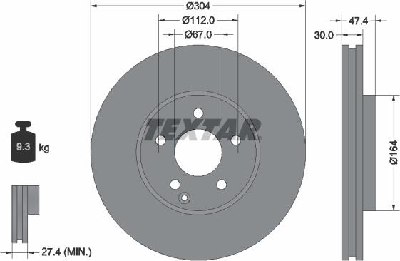 Textar 92152100 - Jarrulevy inparts.fi