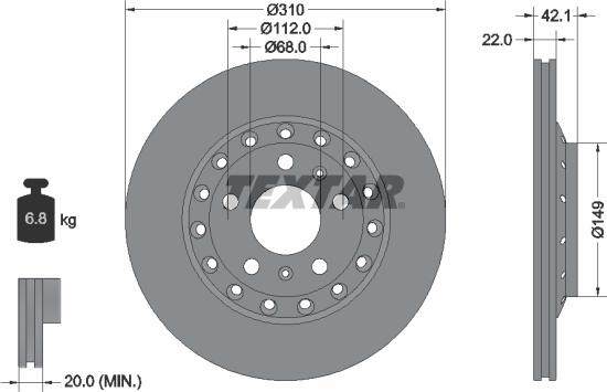 Textar 92152300 - Jarrulevy inparts.fi