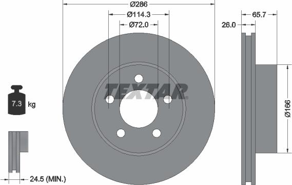 Textar 92169000 - Jarrulevy inparts.fi