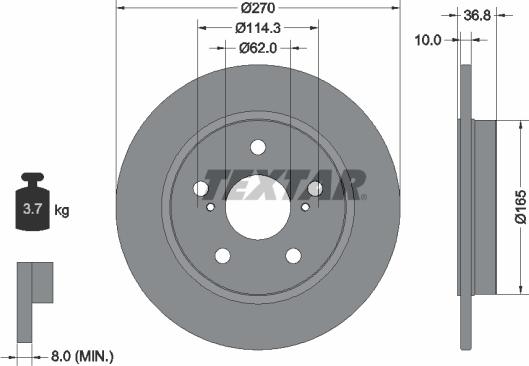 Textar 92164000 - Jarrulevy inparts.fi