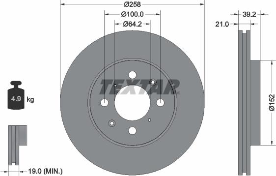 Textar 92165900 - Jarrulevy inparts.fi