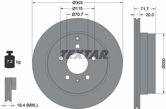 Textar 92165503 - Jarrulevy inparts.fi