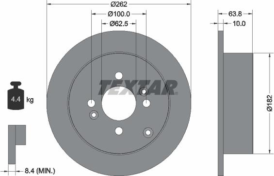 Textar 92161303 - Jarrulevy inparts.fi