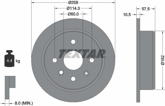 Textar 92163003 - Jarrulevy inparts.fi